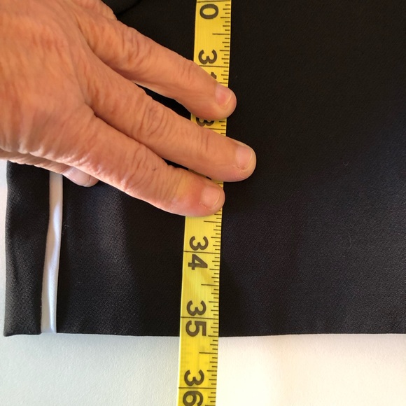 Ann Taylor Factory Petite Women’s 12P Black Pull On Track Pants w/ White Stripe - Picture 11 of 13